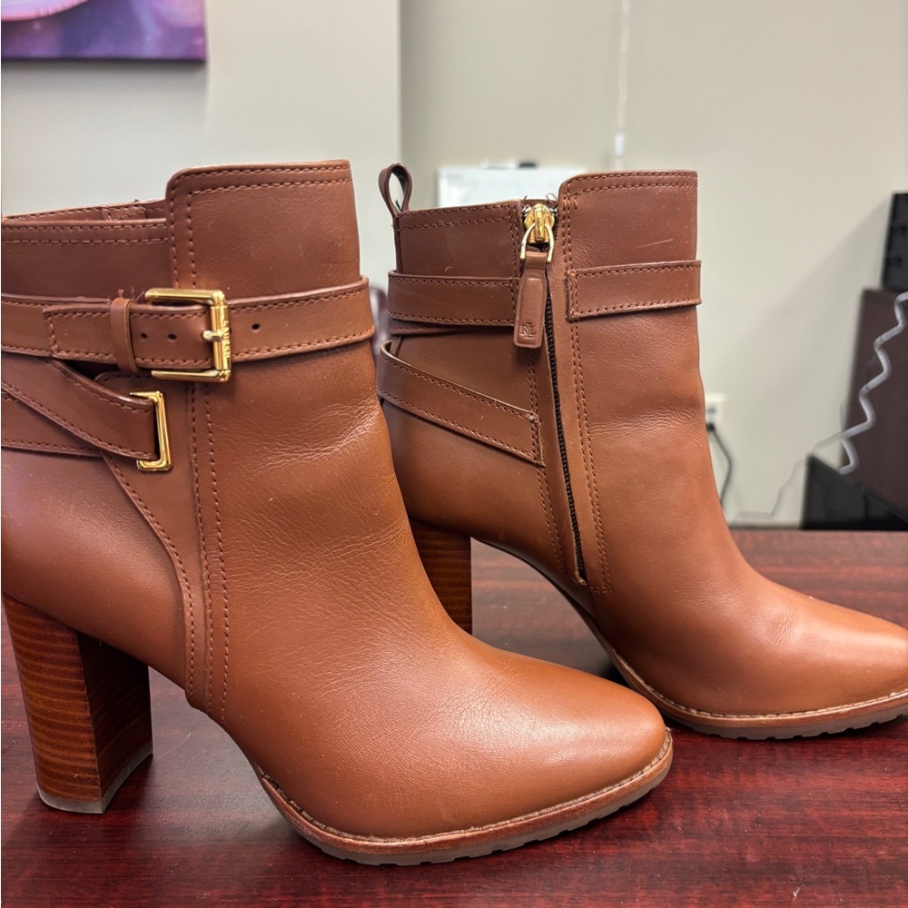 Ralph Lauren Brown Leather Boots